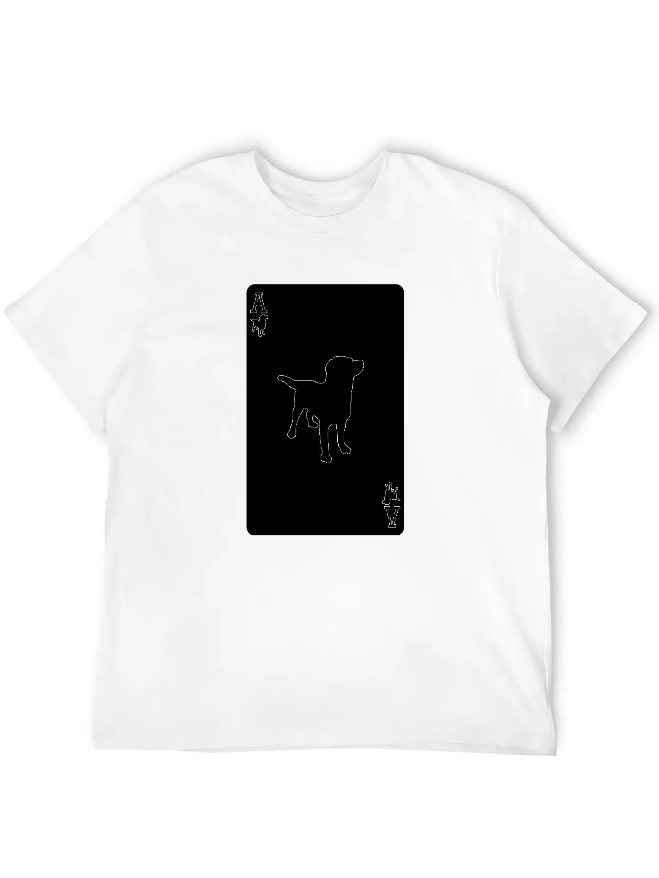 Ace Dog Black Card Classic Fit Graphic Tee For Daily Comfort – Unisex Cotton Shirt