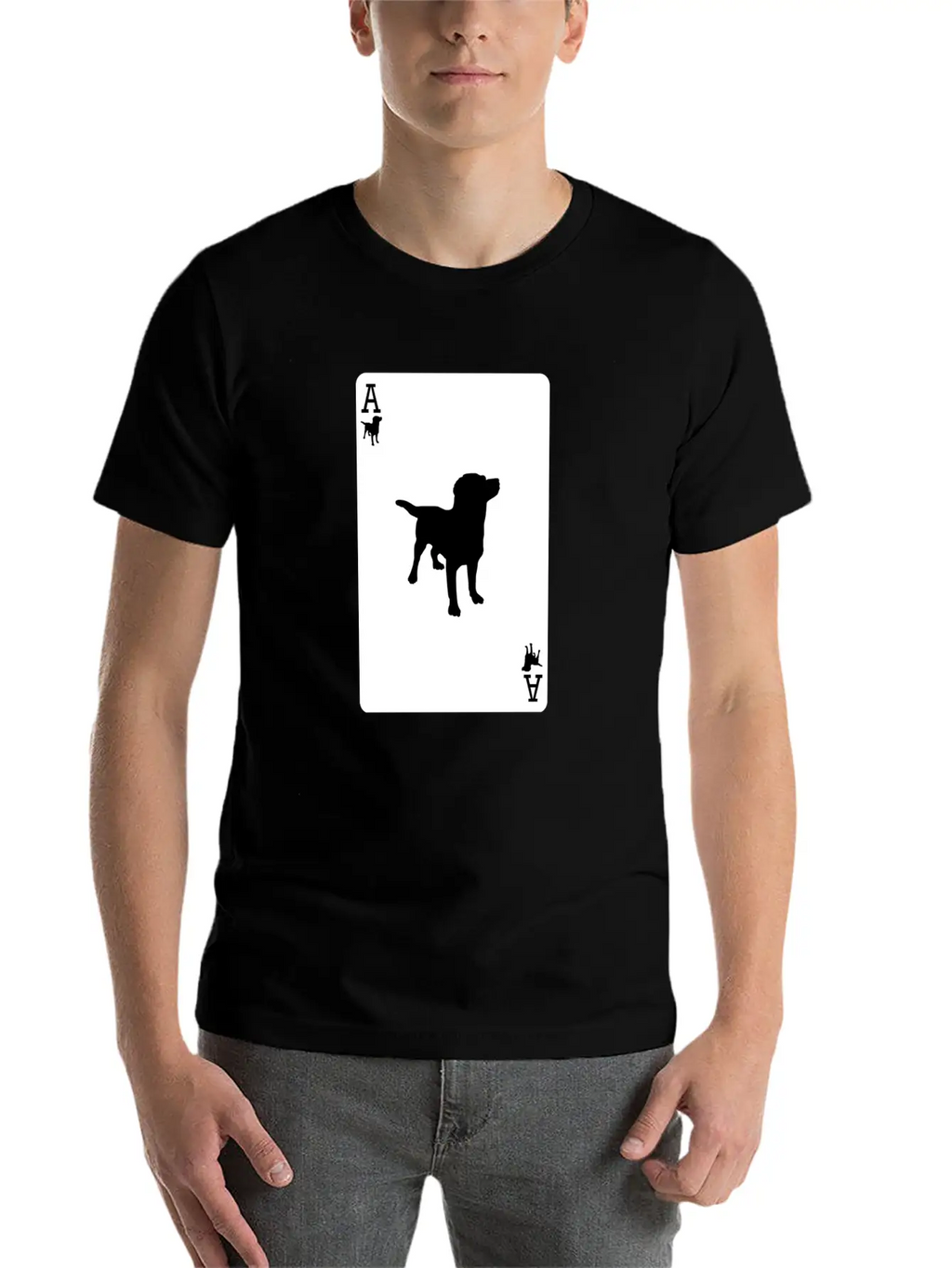 Ace Dog Black Card Classic Fit Graphic Tee For Daily Comfort – Unisex Cotton Shirt