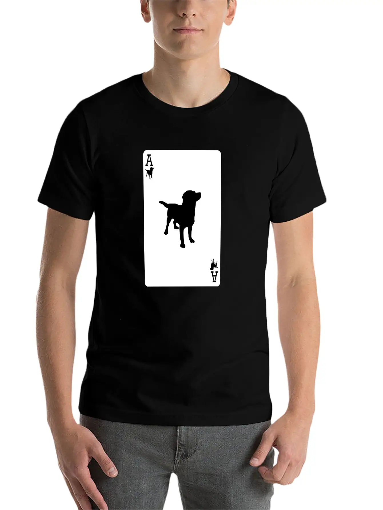 Ace Dog Black Card Classic Fit Graphic Tee For Daily Comfort – Unisex Cotton Shirt