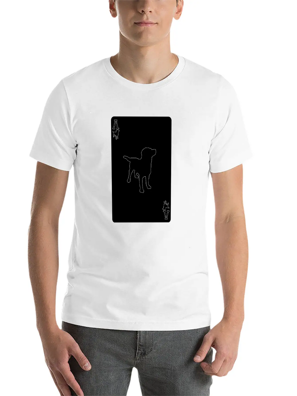 Ace Dog Black Card Classic Fit Graphic Tee For Daily Comfort – Unisex Cotton Shirt
