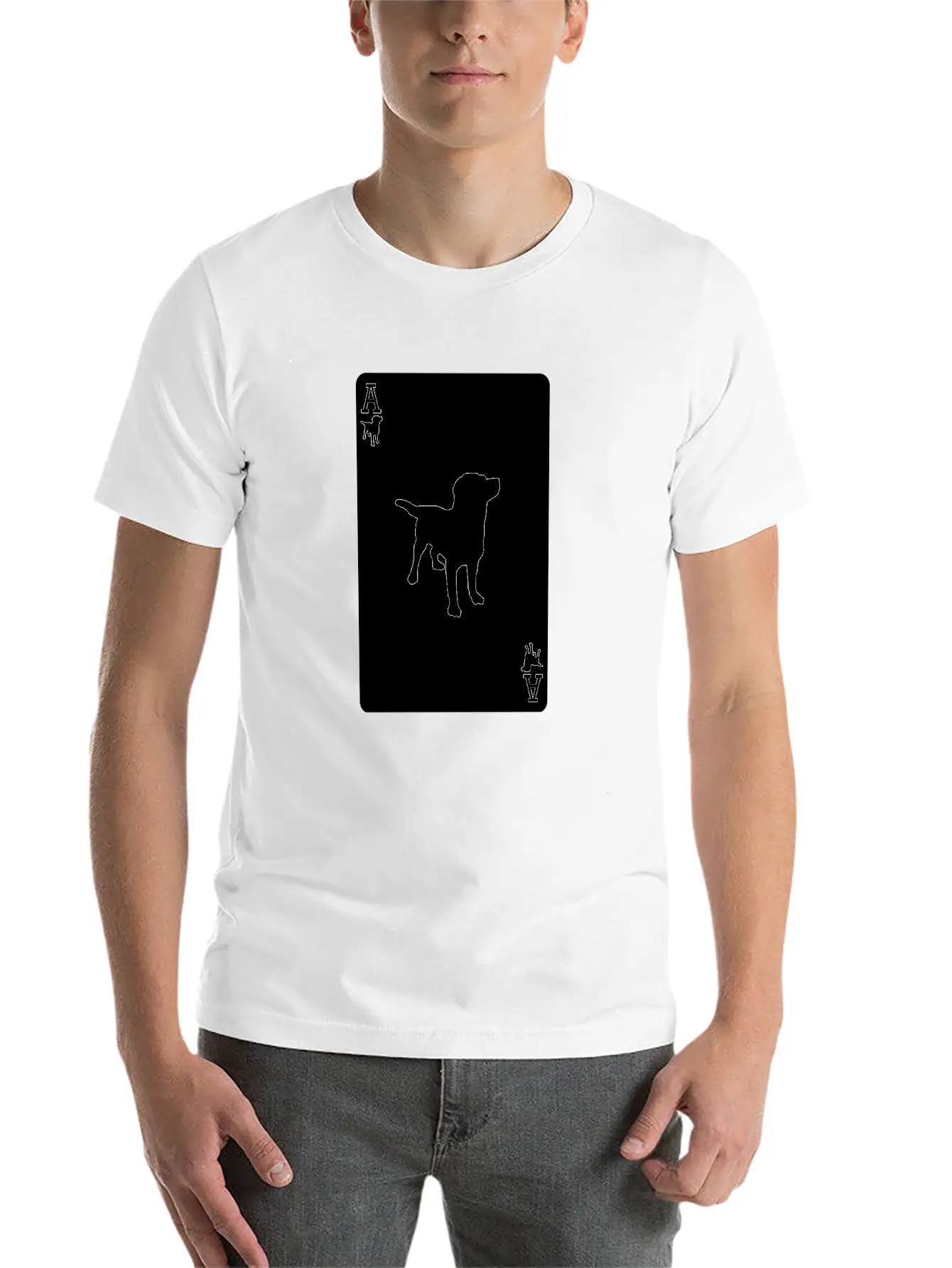 Ace Dog Black Card Classic Fit Graphic Tee For Daily Comfort – Unisex Cotton Shirt