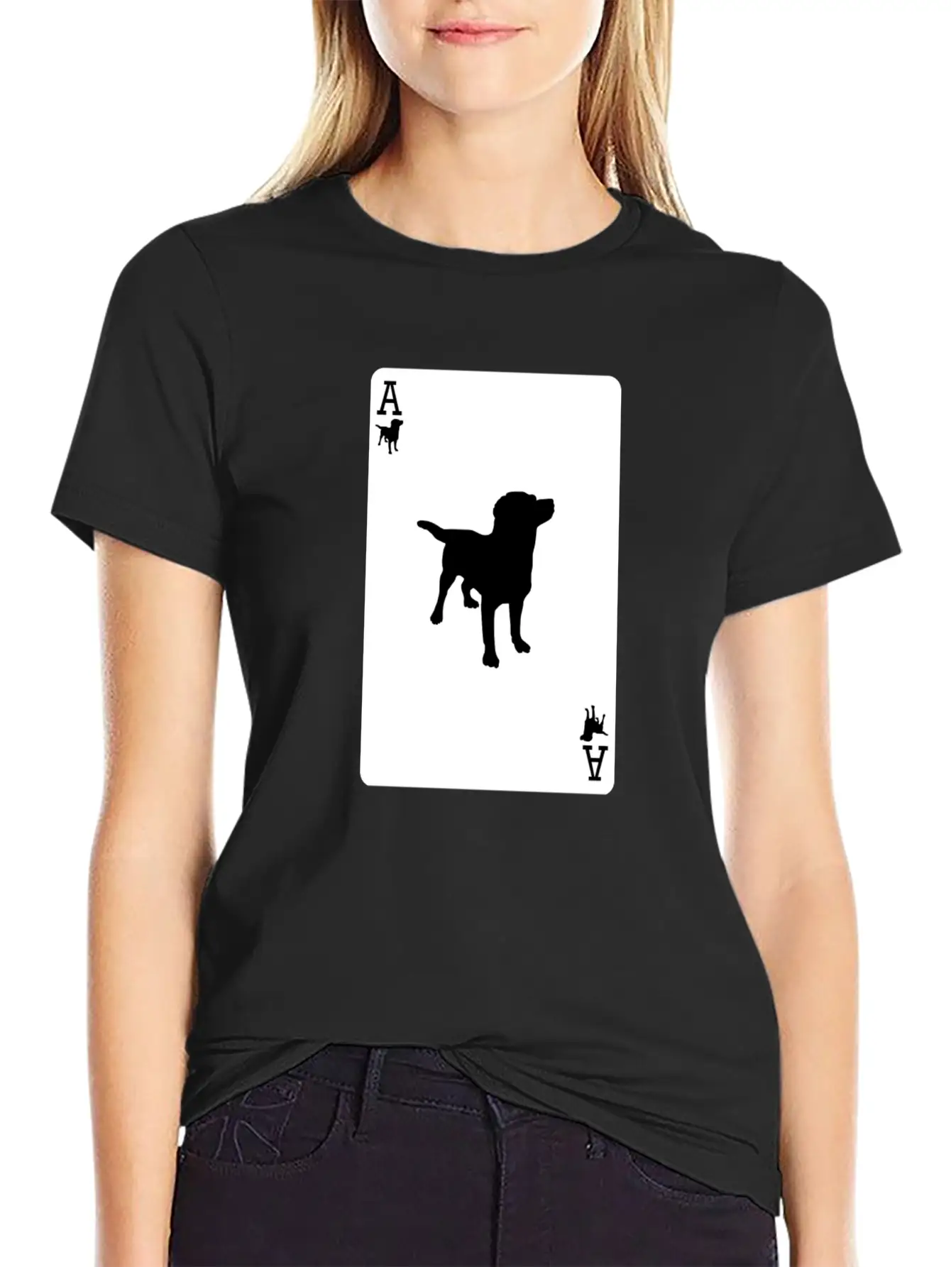 Ace Dog Black Card Classic Fit Graphic Tee For Daily Comfort – Unisex Cotton Shirt