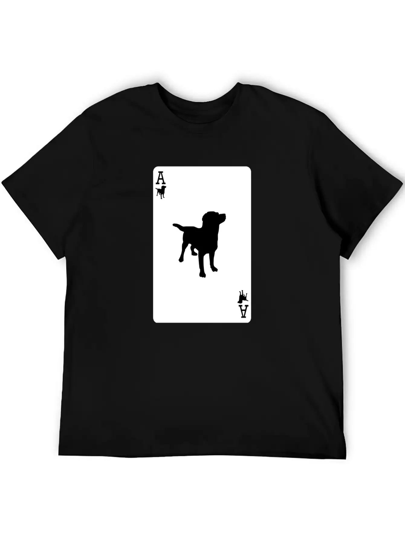 Ace Dog Black Card Classic Fit Graphic Tee For Daily Comfort – Unisex Cotton Shirt