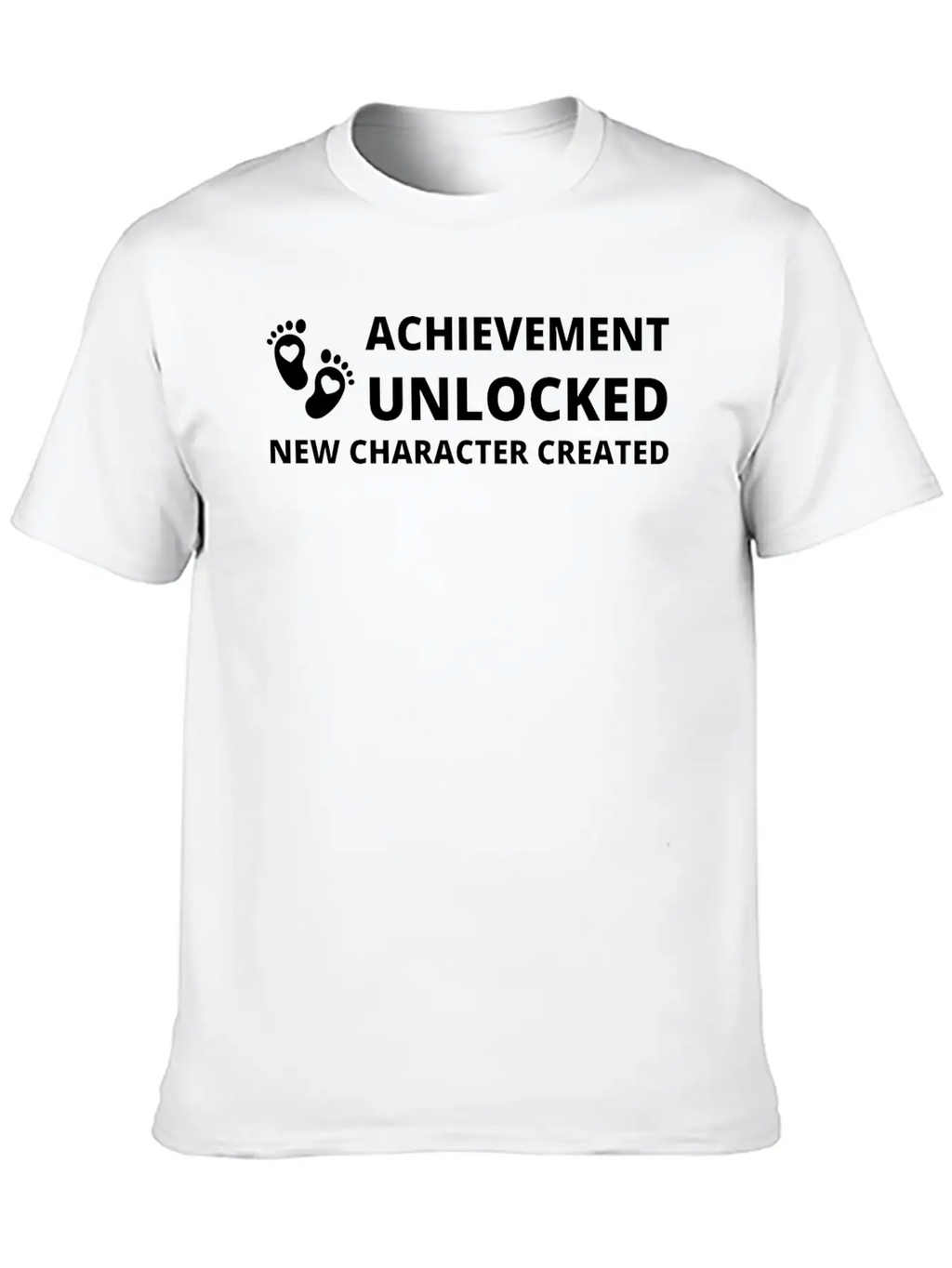 ACHIEVEMENT UNLOCKED NEW CHARACTER CREATED Lightweight Cotton T-Shirt – Daily Comfort Graphic Shirt