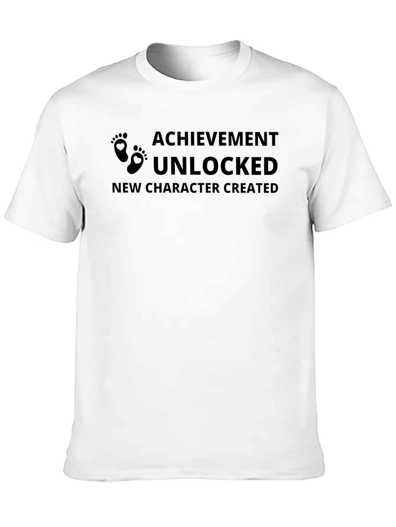 ACHIEVEMENT UNLOCKED NEW CHARACTER CREATED Lightweight Cotton T-Shirt – Daily Comfort Graphic Shirt