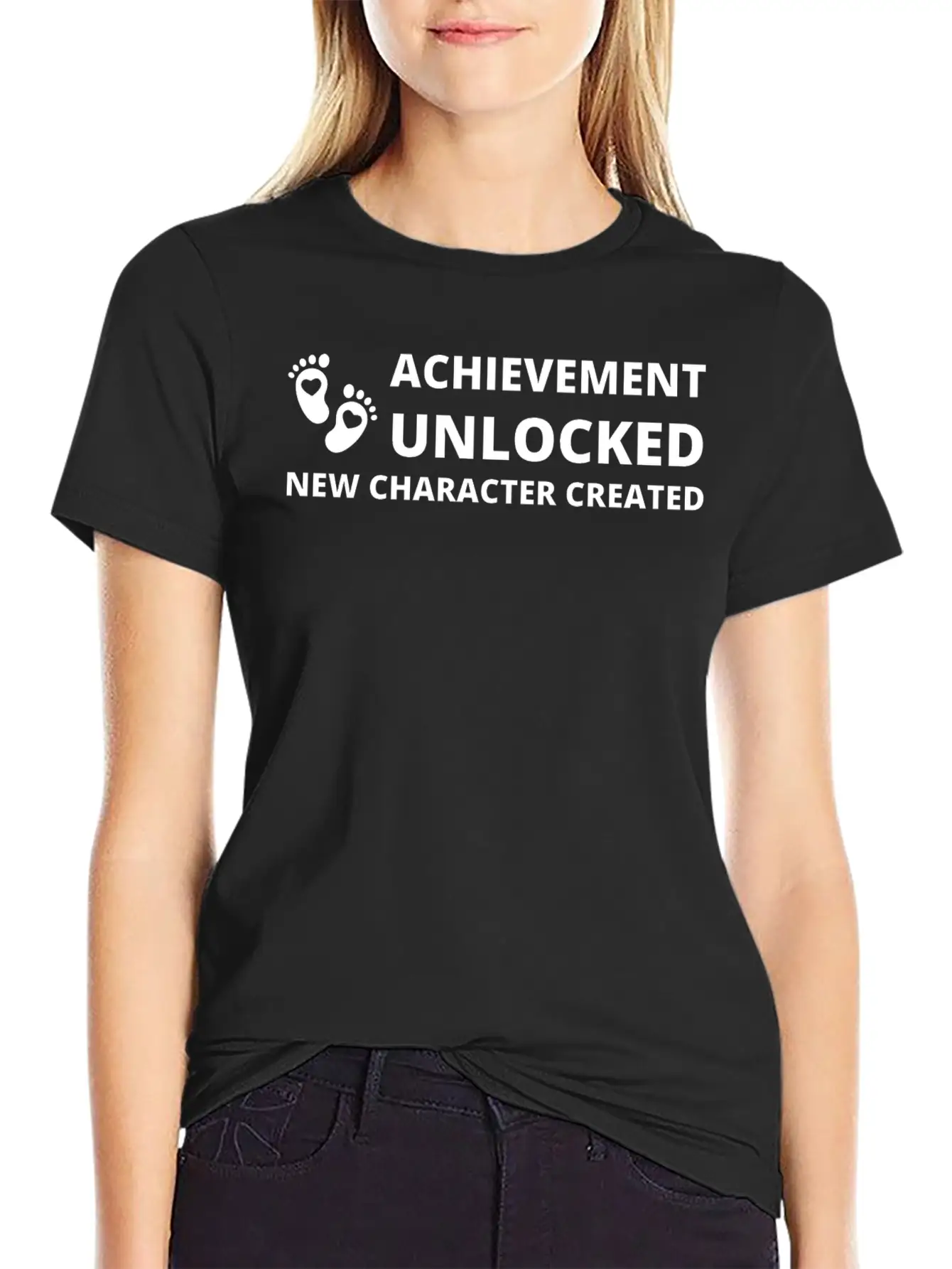 ACHIEVEMENT UNLOCKED NEW CHARACTER CREATED Lightweight Cotton T-Shirt – Daily Comfort Graphic Shirt