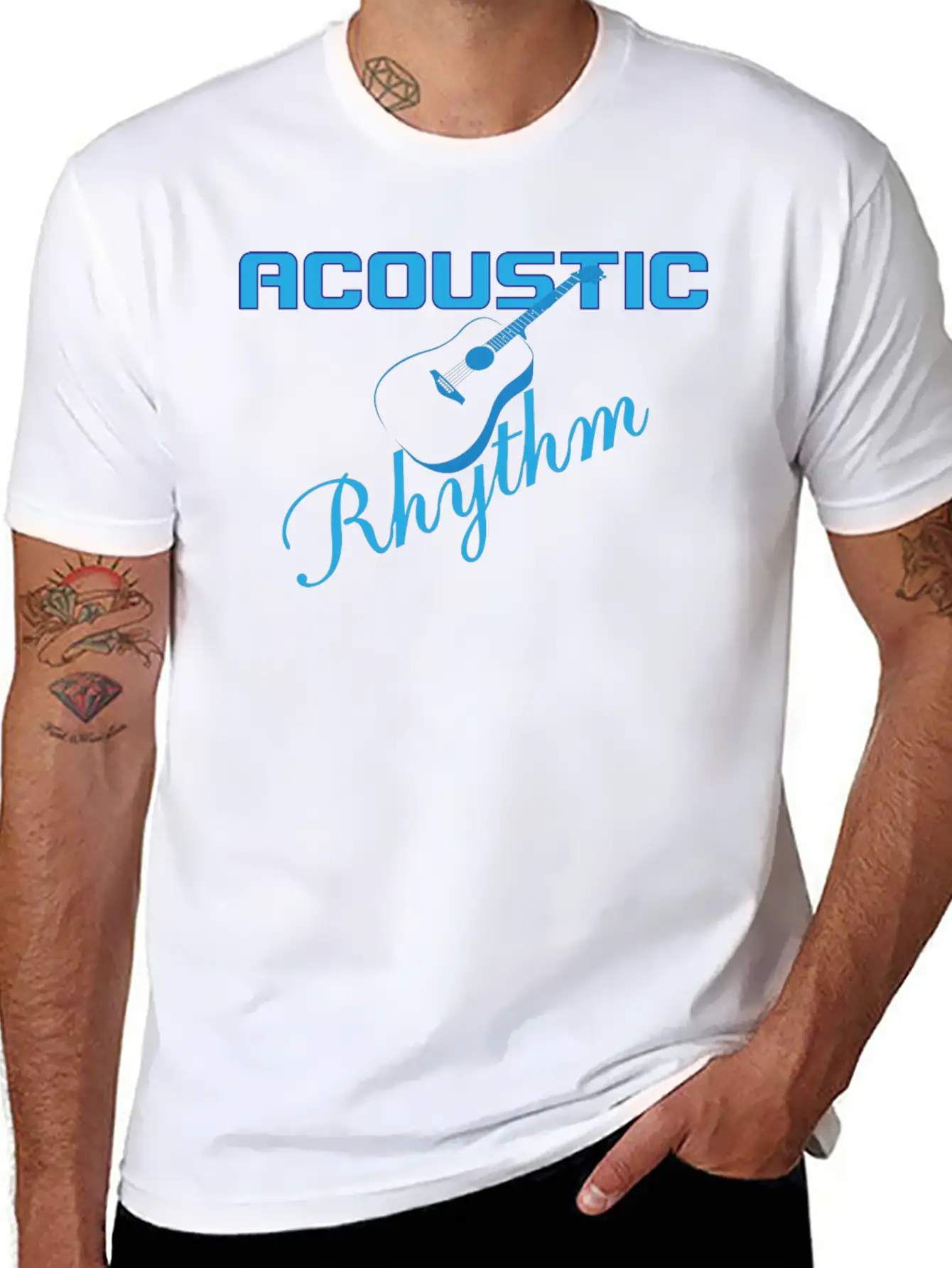 Acoustic Classic Crew Neck Graphic Tee – Everyday Minimal Look