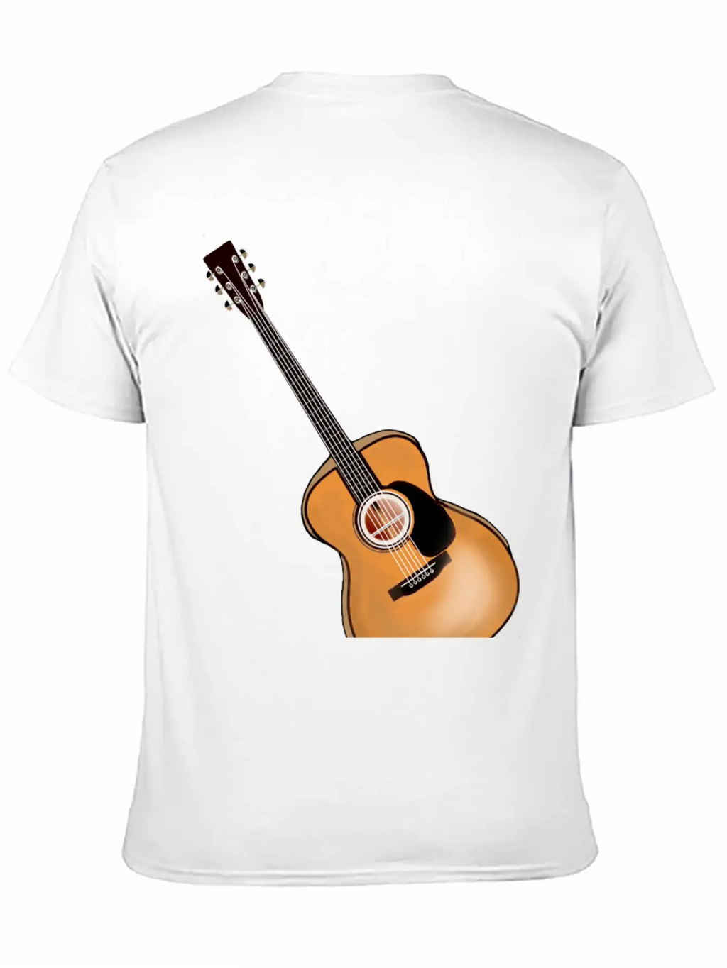 Acoustic Guitar Classic Fit Graphic Tee For Daily Comfort – Unisex Cotton Shirt