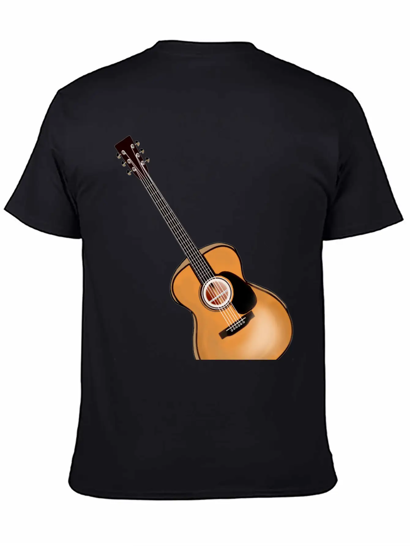 Acoustic Guitar Classic Fit Graphic Tee For Daily Comfort – Unisex Cotton Shirt