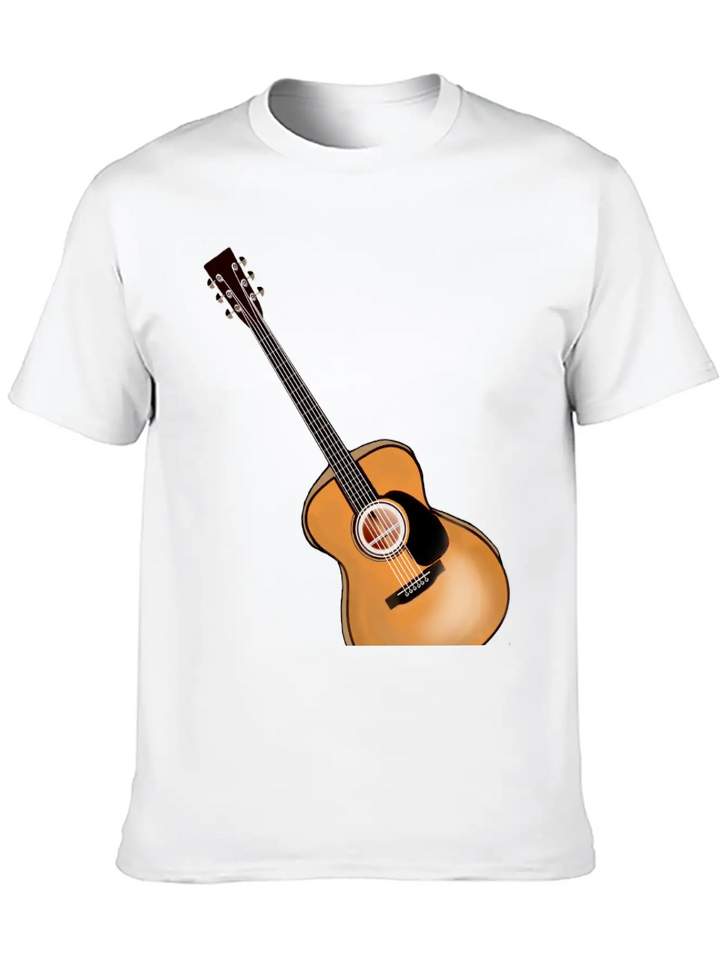 Acoustic Guitar Classic Fit Graphic Tee For Daily Comfort – Unisex Cotton Shirt