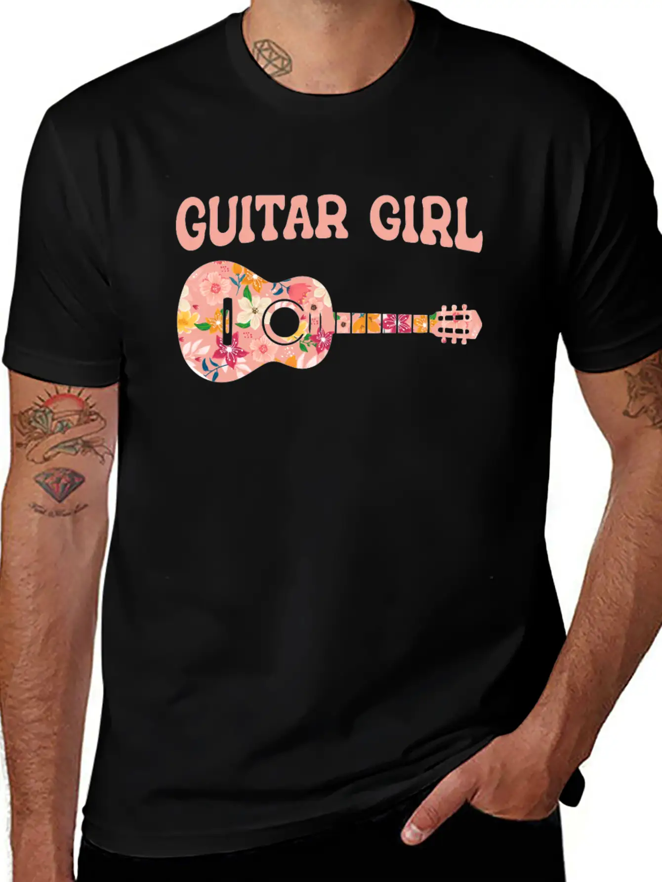 Acoustic Guitar Guitarist Timeless Short Sleeve Tee – Comfy And Minimalist Design