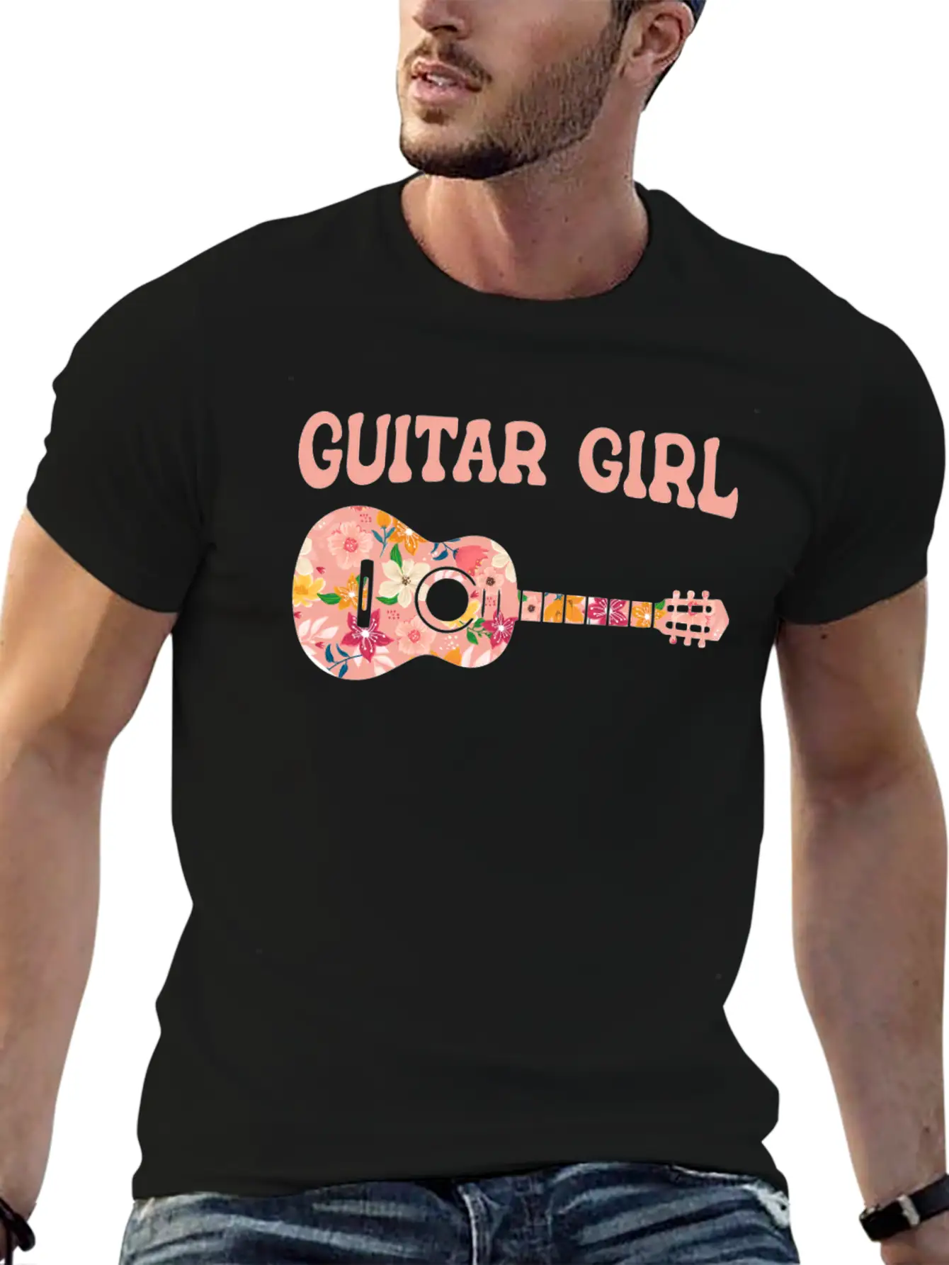 Acoustic Guitar Guitarist Timeless Short Sleeve Tee – Comfy And Minimalist Design