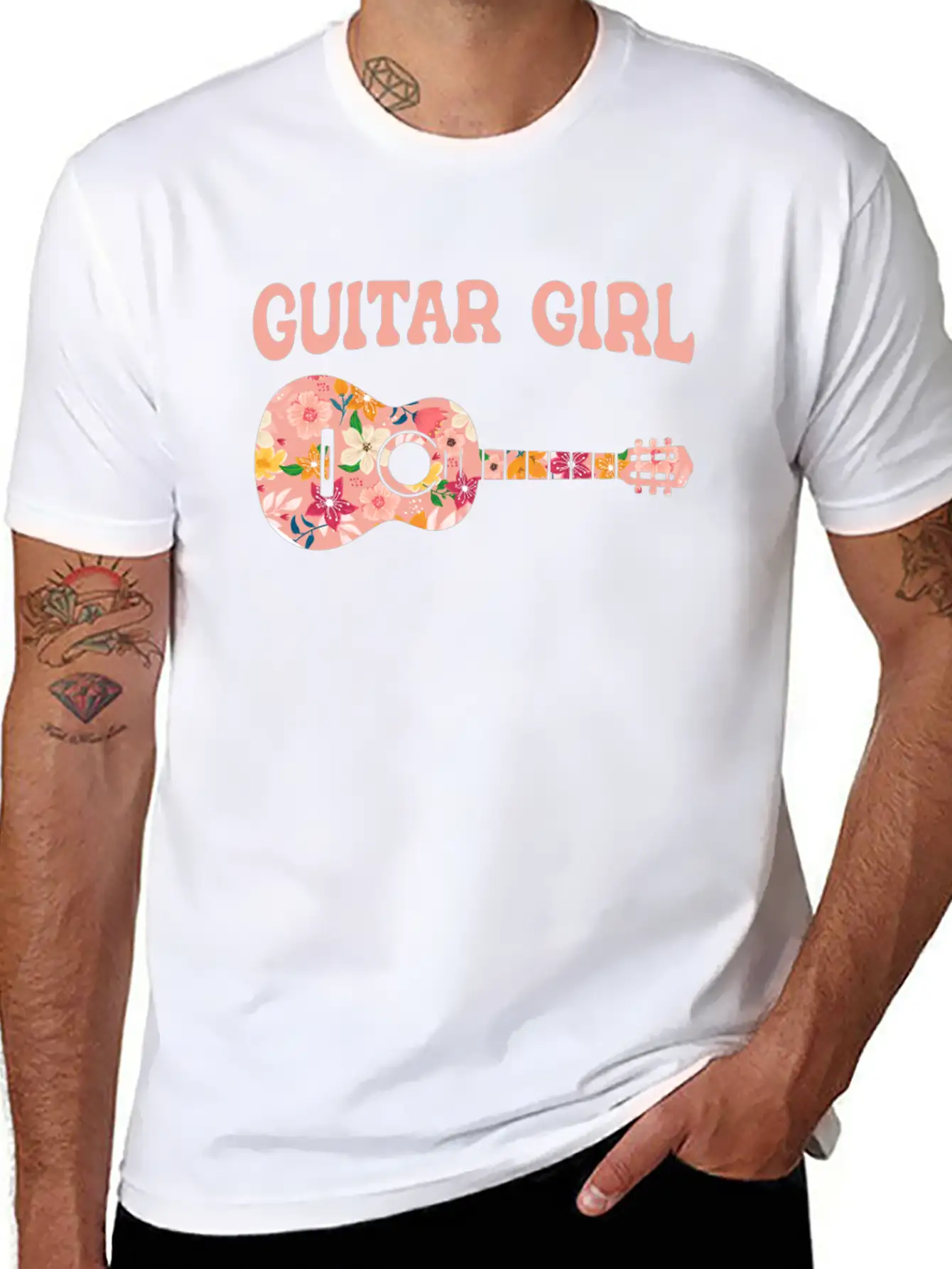 Acoustic Guitar Guitarist Timeless Short Sleeve Tee – Comfy And Minimalist Design
