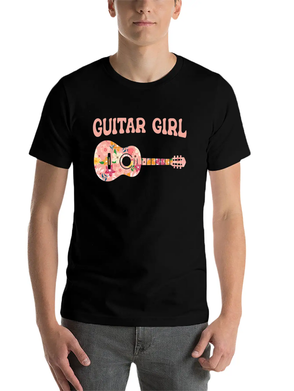 Acoustic Guitar Guitarist Timeless Short Sleeve Tee – Comfy And Minimalist Design