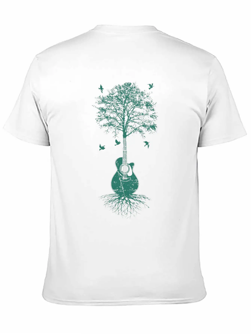 Acoustic Guitar, Guitarist, Tree Of Life Moon Basic Graphic T-Shirt – Daily Comfort In Soft Cotton
