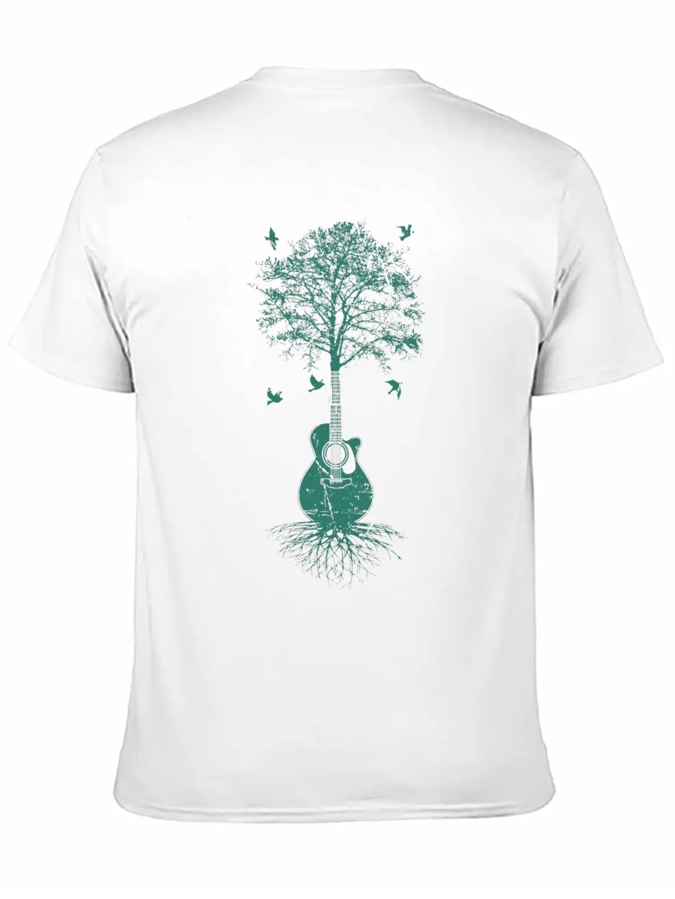 Acoustic Guitar, Guitarist, Tree Of Life Moon Basic Graphic T-Shirt – Daily Comfort In Soft Cotton