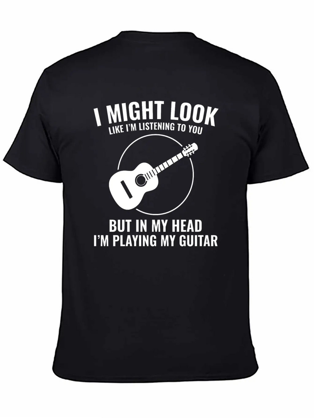 Acoustic Guitar Note Melody Musically Collection Simple Everyday Graphic Tee – Lightweight Summer Wear