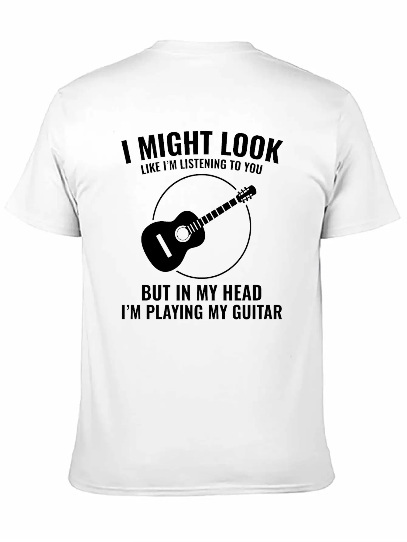 Acoustic Guitar Note Melody Musically Collection Simple Everyday Graphic Tee – Lightweight Summer Wear