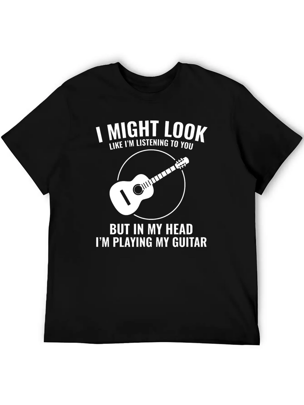 Acoustic Guitar Note Melody Musically Collection Simple Everyday Graphic Tee – Lightweight Summer Wear