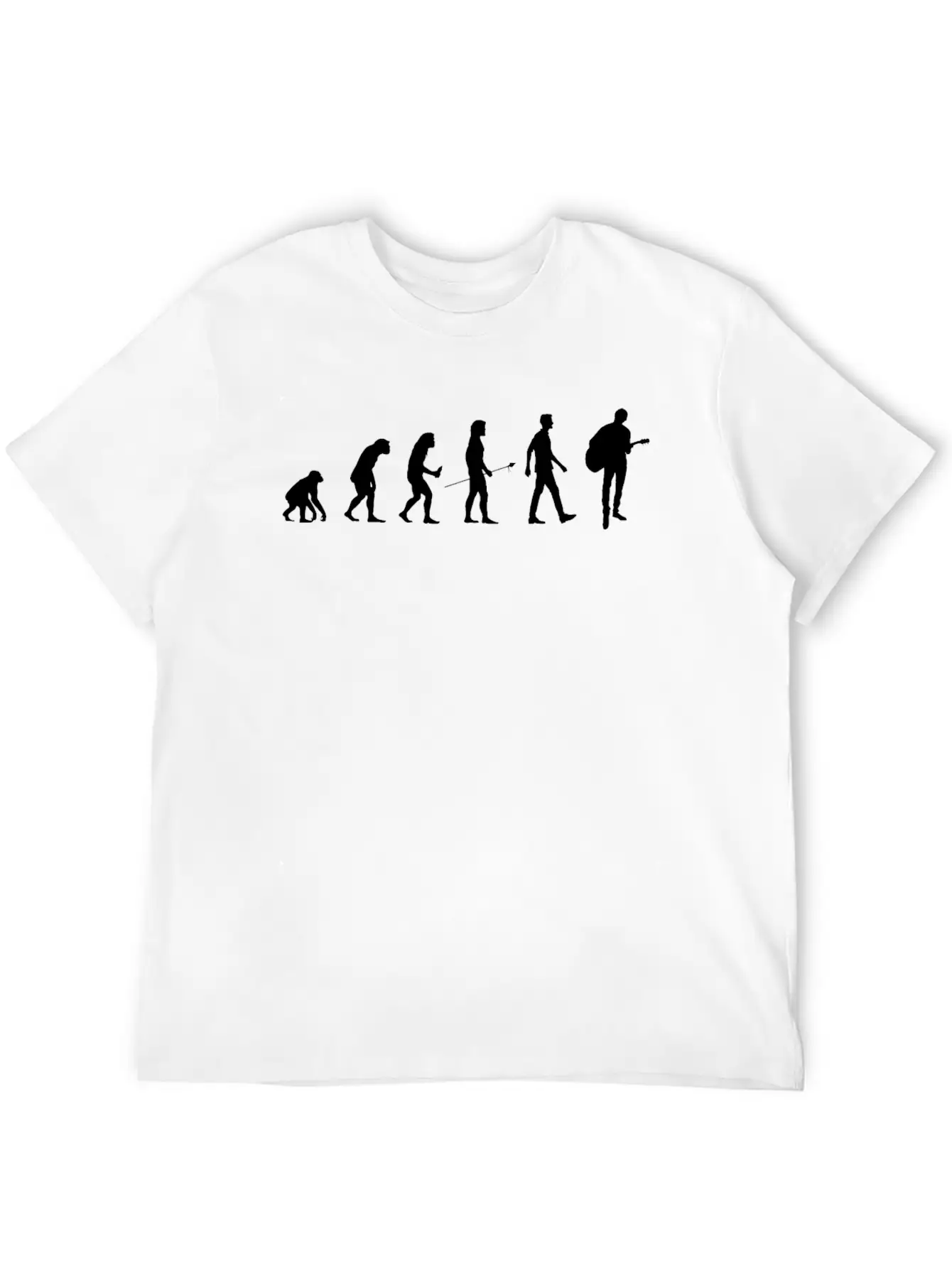 Acoustic Guitar Player Evolution Guitarist Gift Timeless Short Sleeve Tee – Comfy And Minimalist Design