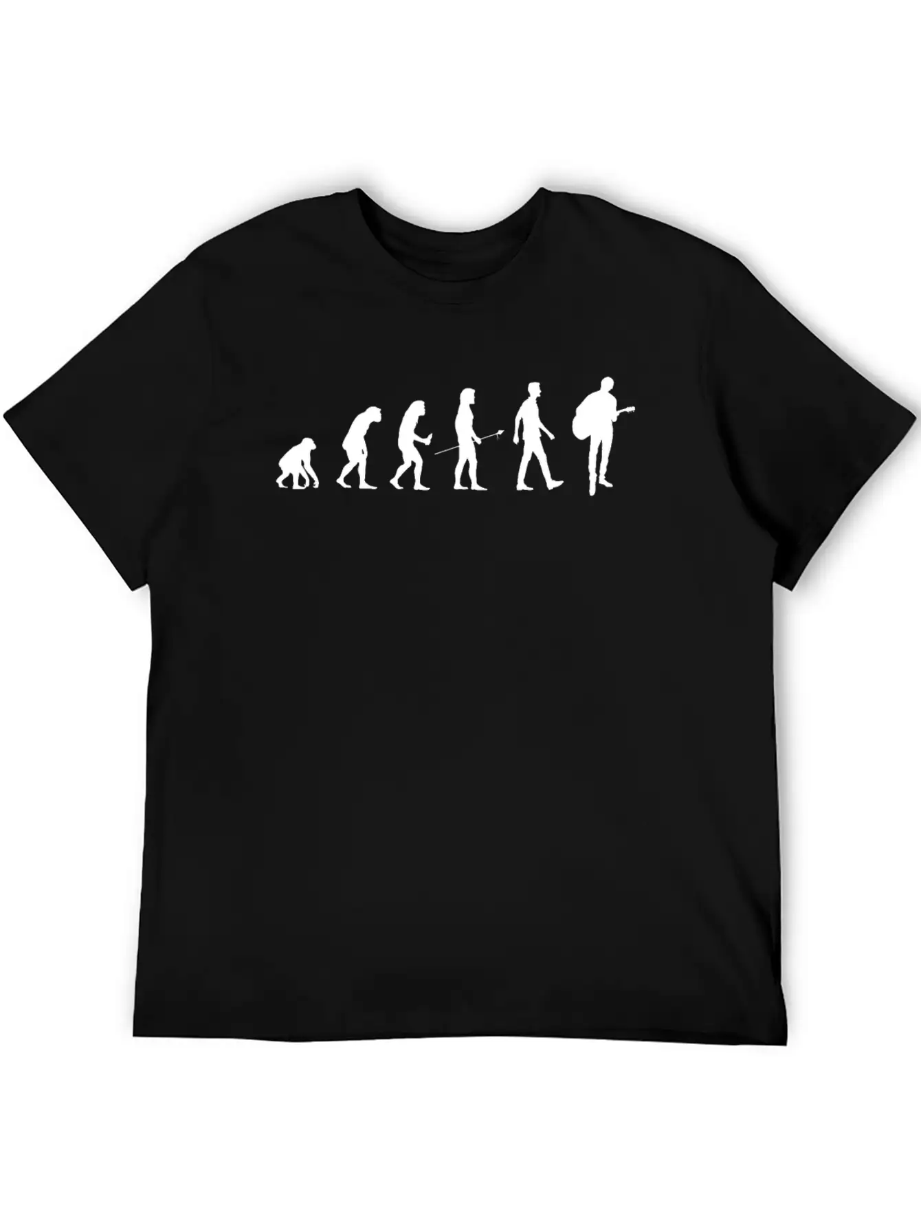 Acoustic Guitar Player Evolution Guitarist Gift Timeless Short Sleeve Tee – Comfy And Minimalist Design