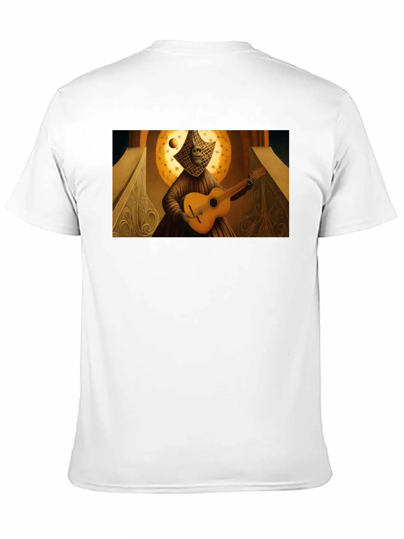 Acoustic Guitar Stellar Porridge Style By Remedios Relaxed Everyday Tee – Lightweight And Durable Cotton