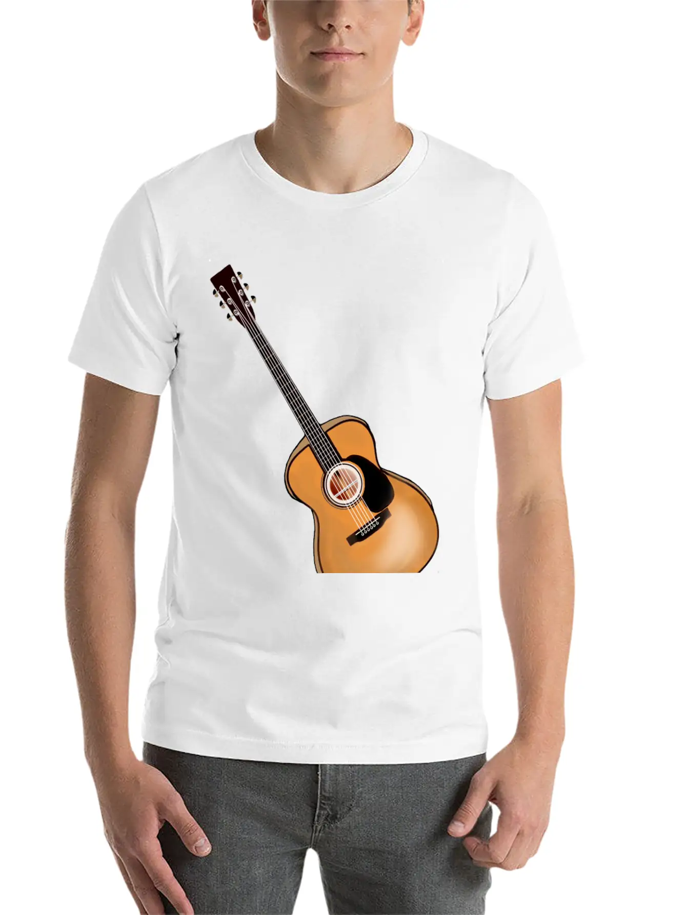 Acoustic Guitar Timeless Short Sleeve Tee – Comfy And Minimalist Design