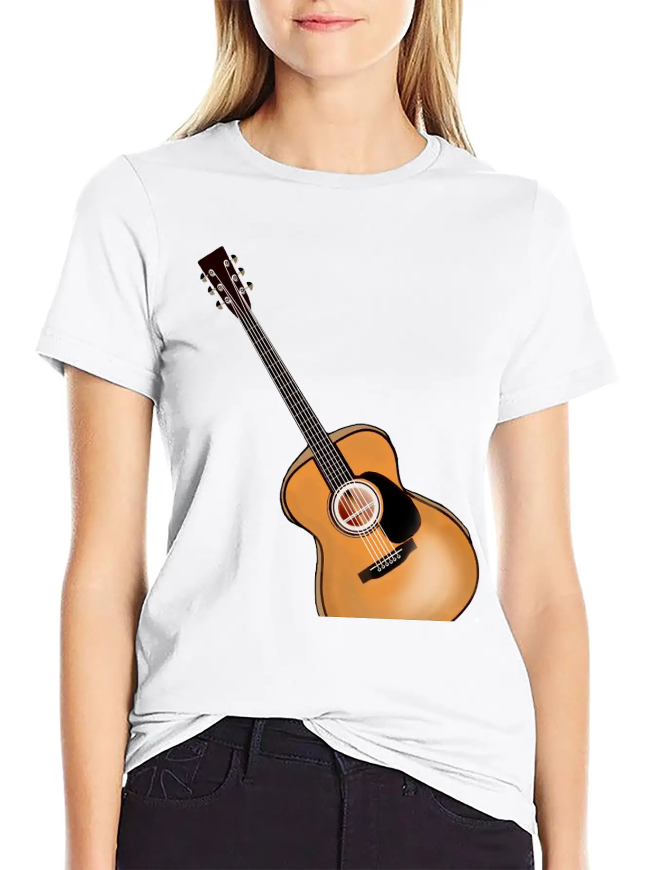Acoustic Guitar Timeless Short Sleeve Tee – Comfy And Minimalist Design