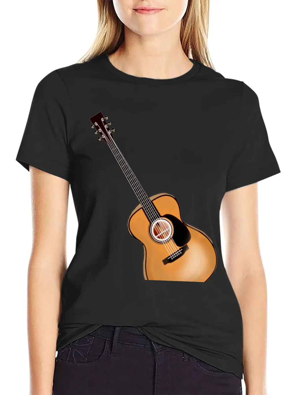 Acoustic Guitar Timeless Short Sleeve Tee – Comfy And Minimalist Design