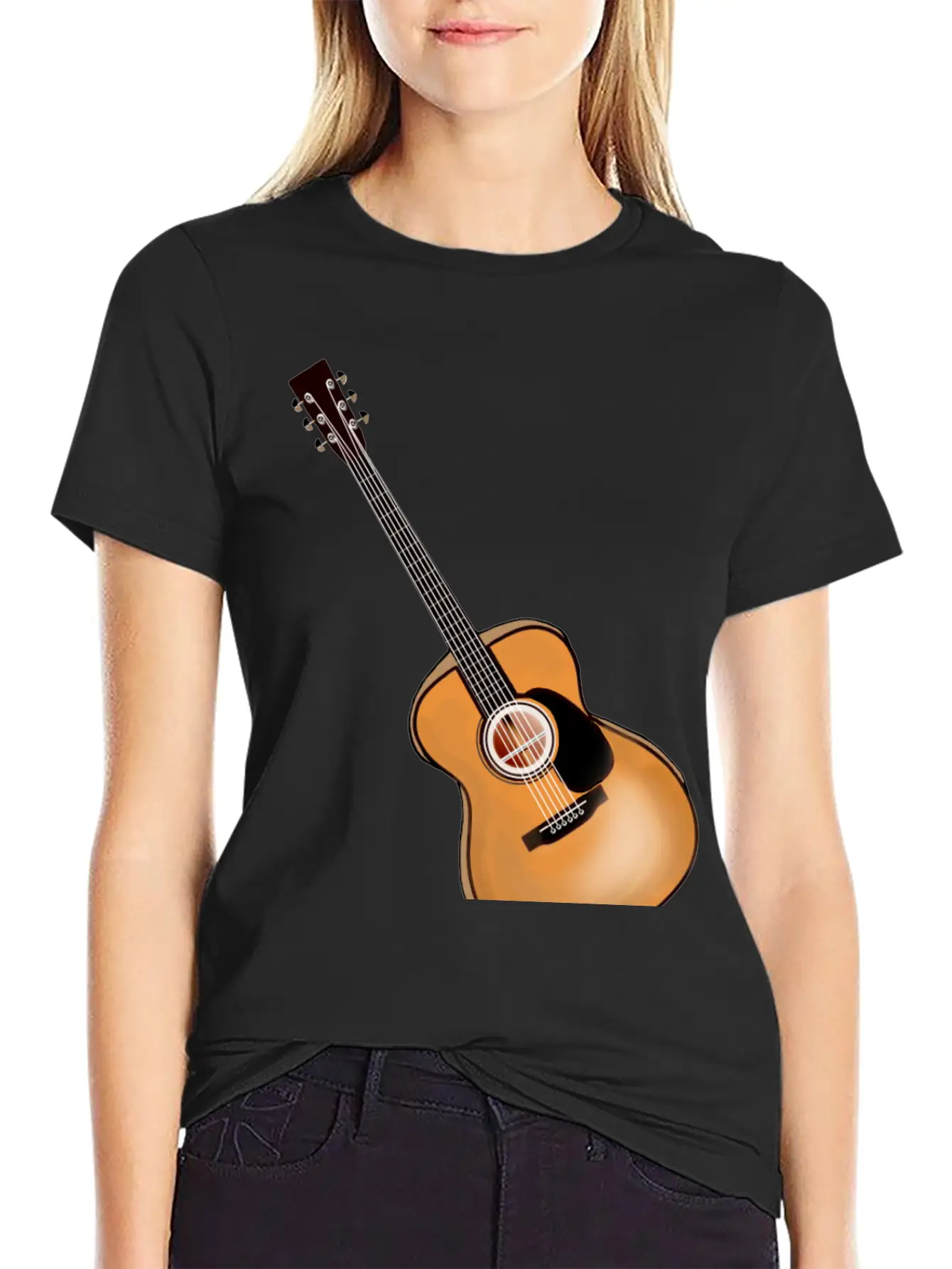 Acoustic Guitar Timeless Short Sleeve Tee – Comfy And Minimalist Design