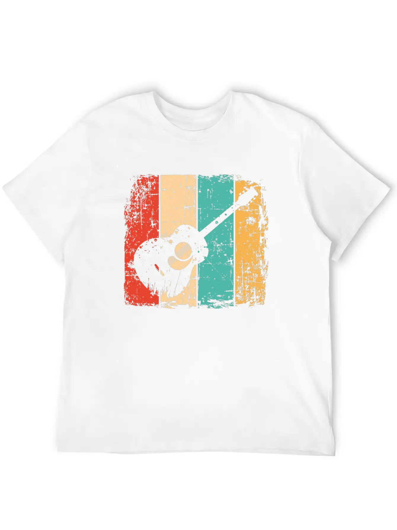 Acoustic Guitar Vintage Comfortable Minimalist Graphic Tee – Summer Style Essential