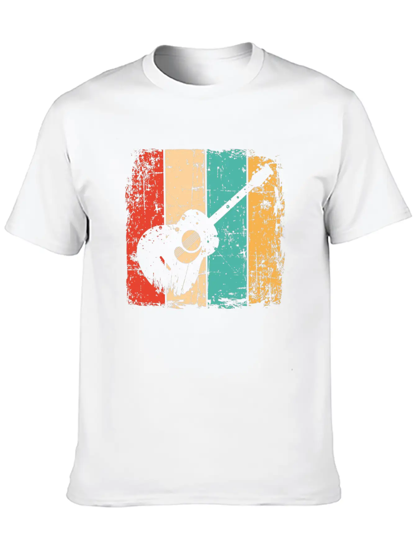 Acoustic Guitar Vintage Comfortable Minimalist Graphic Tee – Summer Style Essential