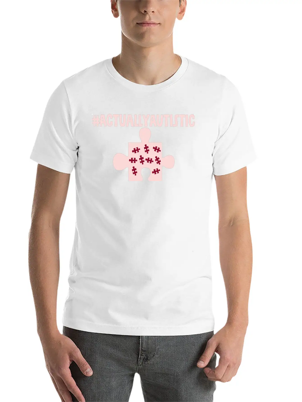 #actuallyautistic 2 Classic Crew Neck Graphic Tee – Everyday Minimal Look