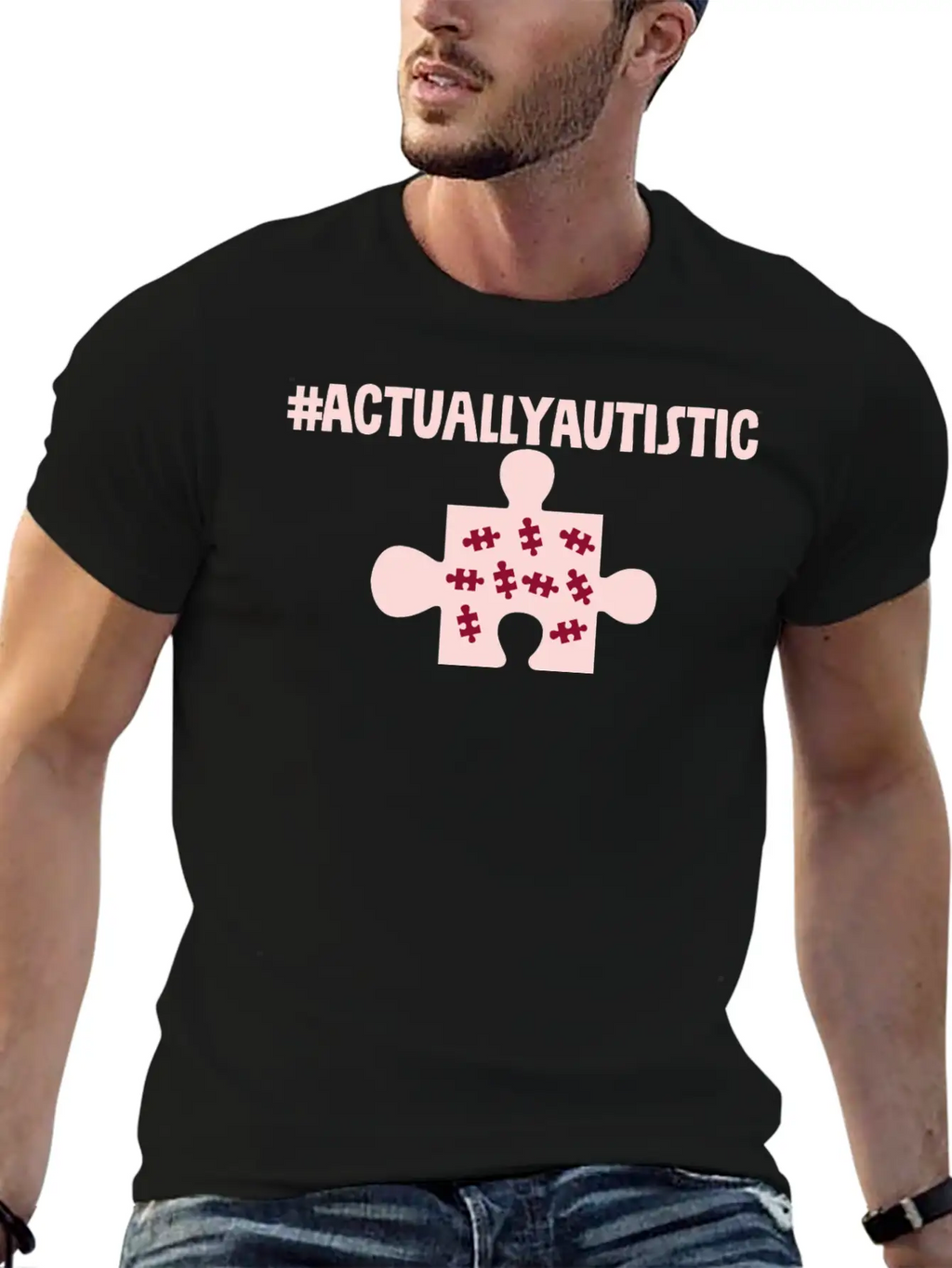 #actuallyautistic 2 Classic Crew Neck Graphic Tee – Everyday Minimal Look