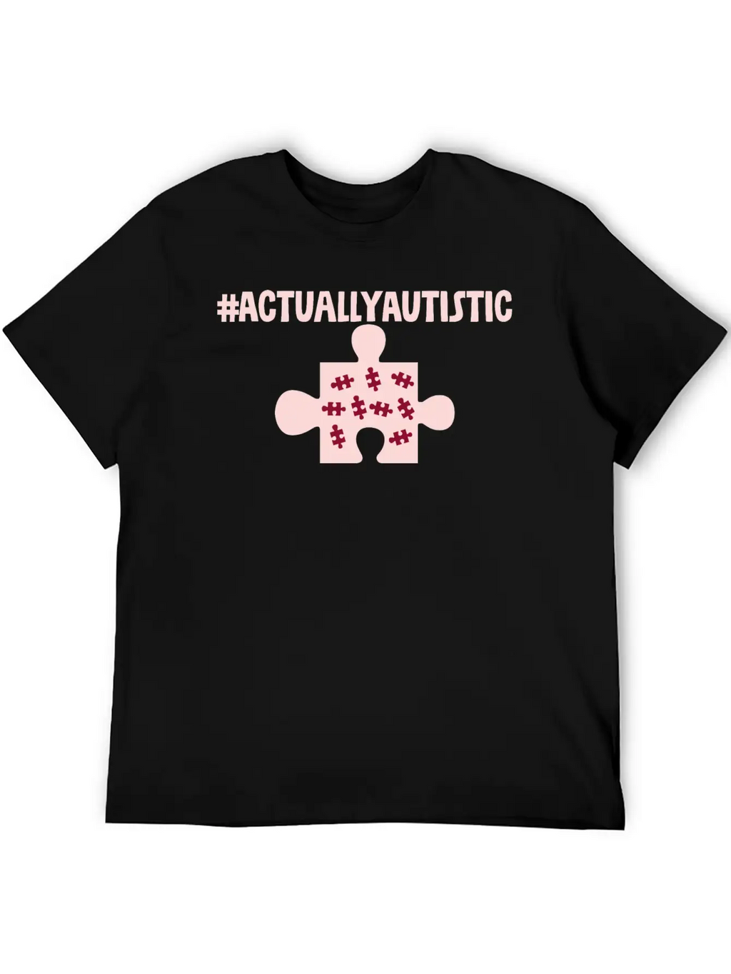 #actuallyautistic 2 Classic Crew Neck Graphic Tee – Everyday Minimal Look