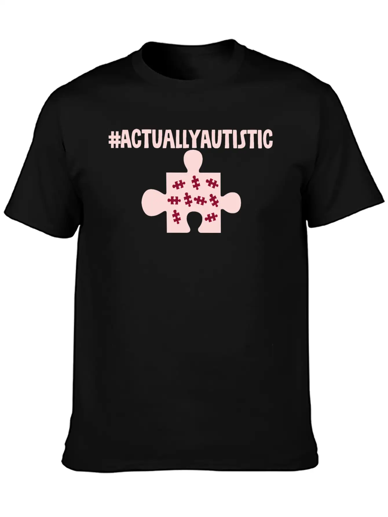 #actuallyautistic 2 Classic Crew Neck Graphic Tee – Everyday Minimal Look