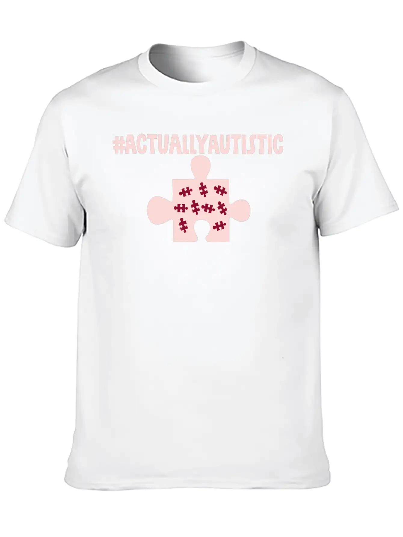 #actuallyautistic 2 Classic Crew Neck Graphic Tee – Everyday Minimal Look