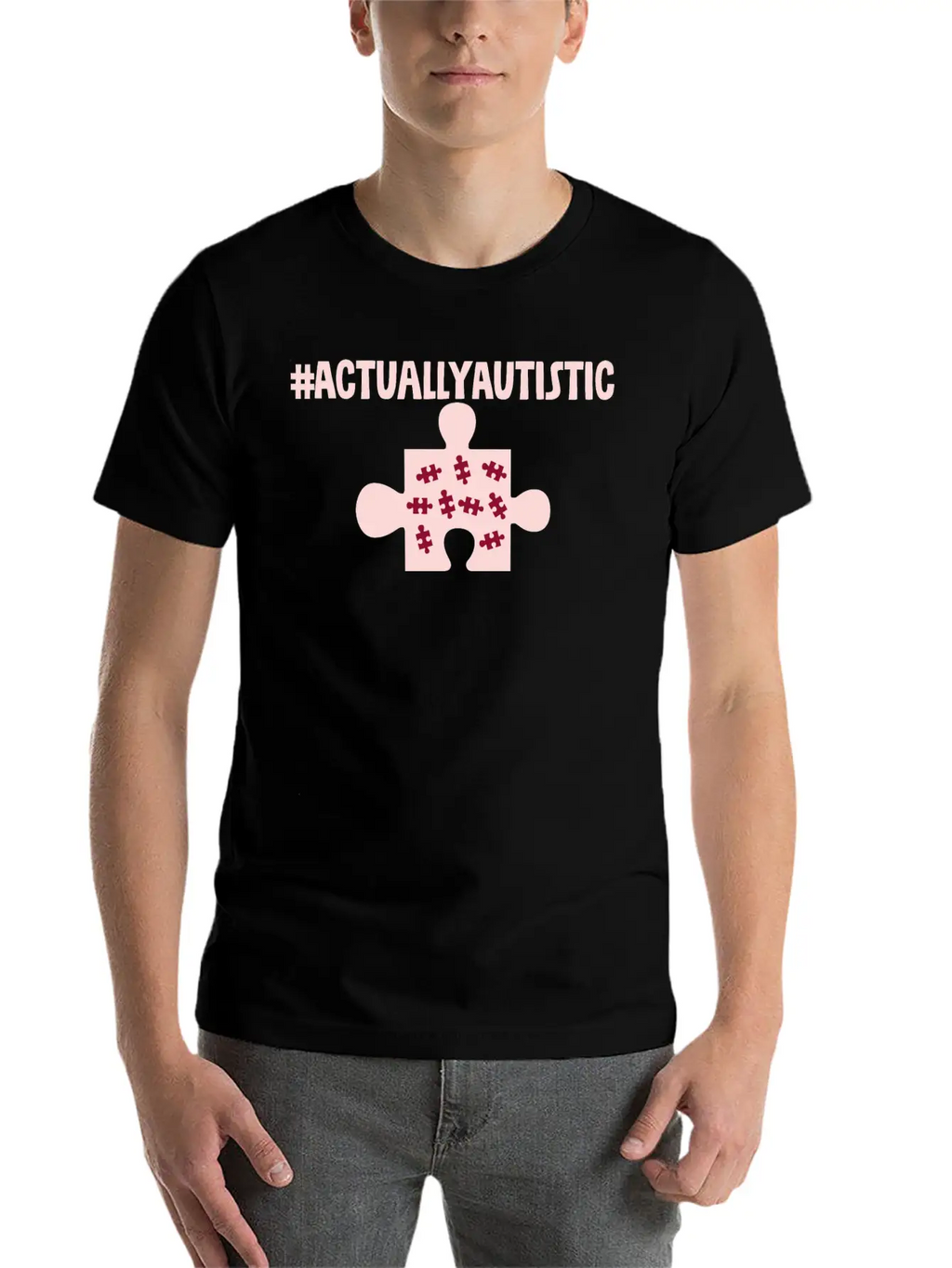 #actuallyautistic 2 Classic Crew Neck Graphic Tee – Everyday Minimal Look