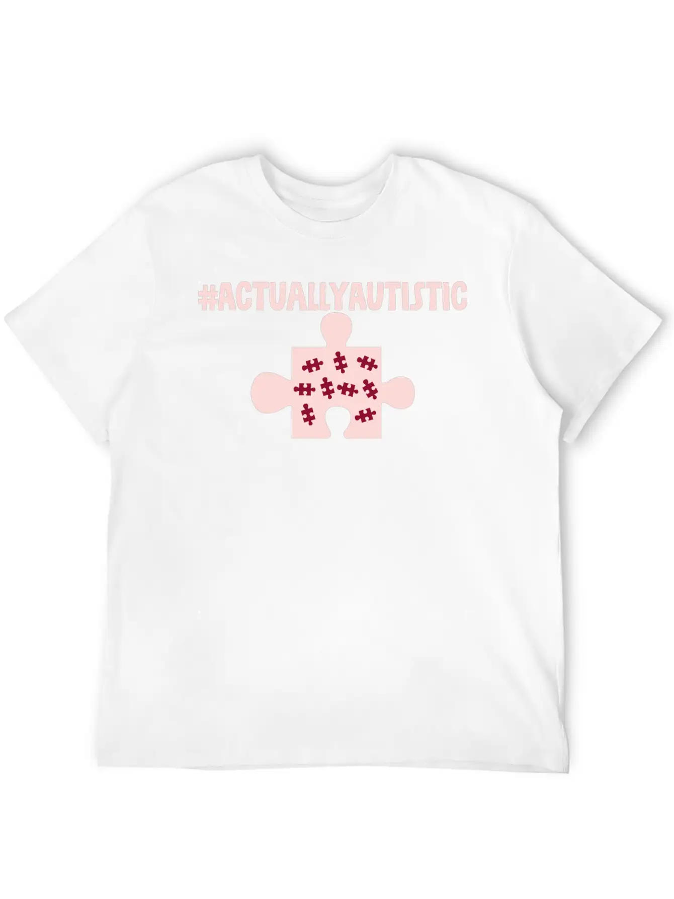 #actuallyautistic 2 Classic Crew Neck Graphic Tee – Everyday Minimal Look