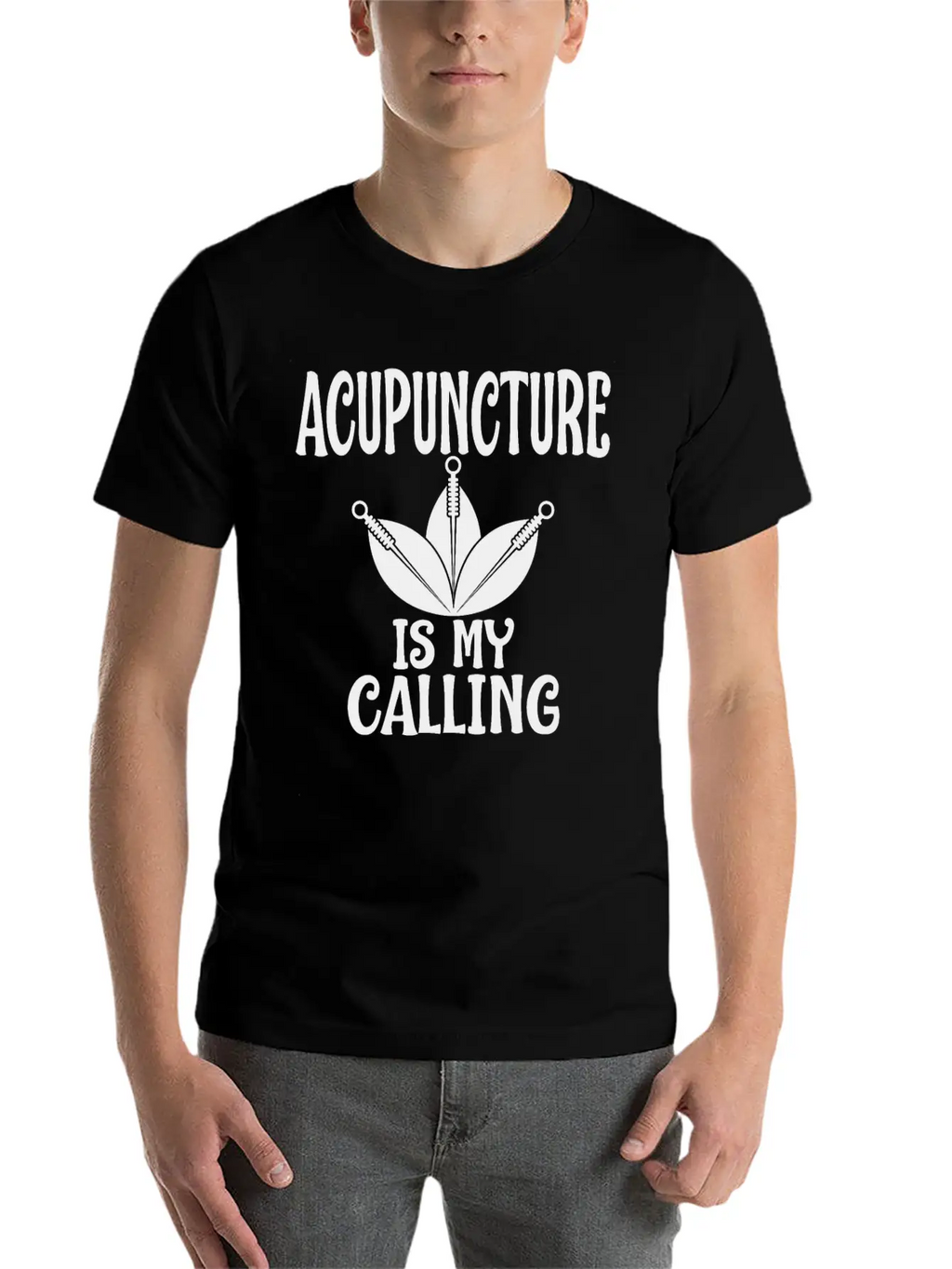 Acupuncture Is My Calling Acupuncturist Humor Timeless Short Sleeve Tee – Comfy And Minimalist Design