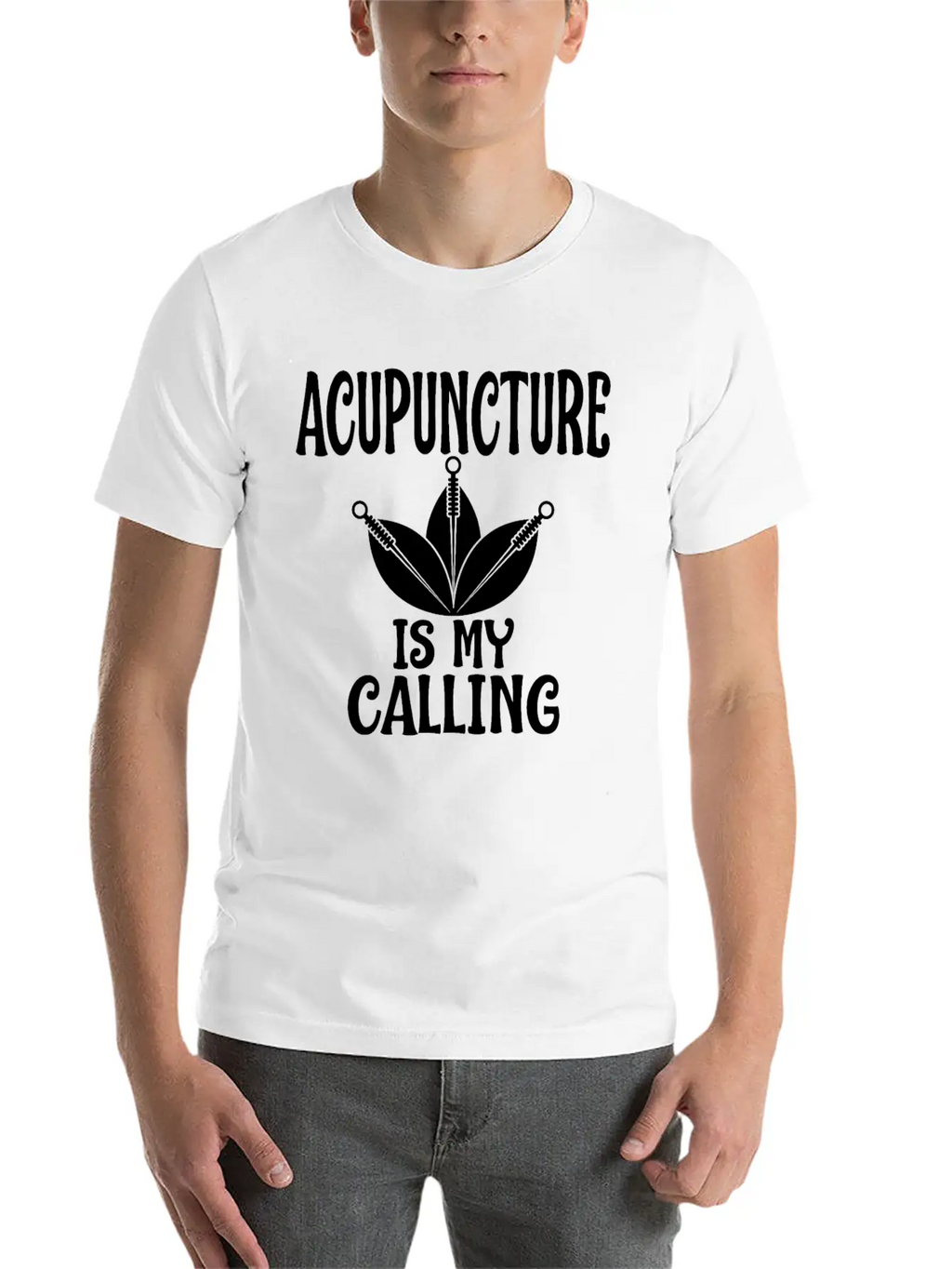 Acupuncture Is My Calling Acupuncturist Humor Timeless Short Sleeve Tee – Comfy And Minimalist Design