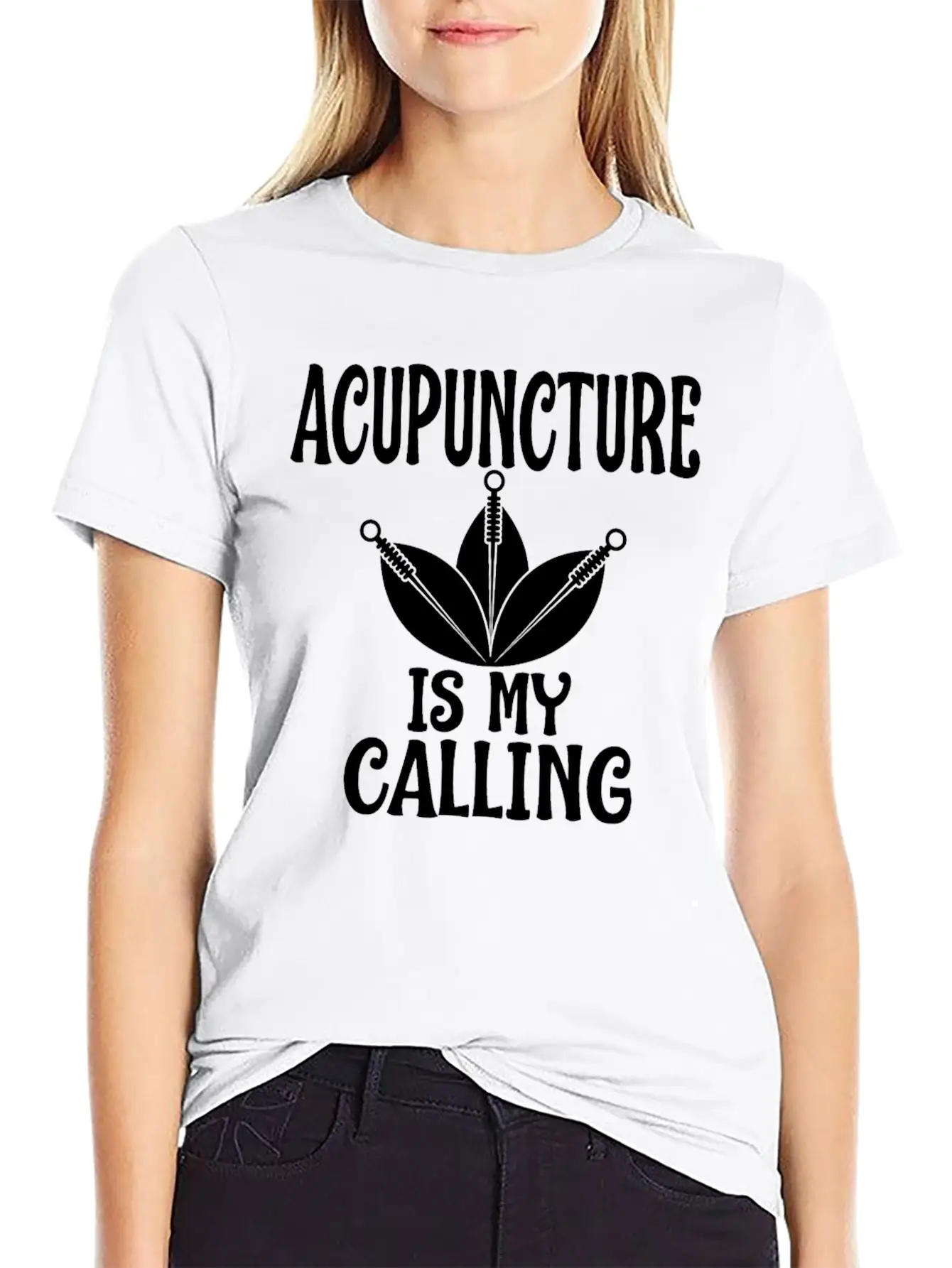 Acupuncture Is My Calling Acupuncturist Humor Timeless Short Sleeve Tee – Comfy And Minimalist Design