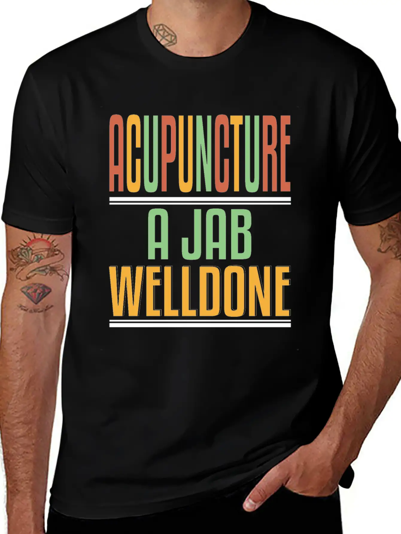 Acupuncture Jab Welldone Classic Fit Graphic Tee For Daily Comfort – Unisex Cotton Shirt