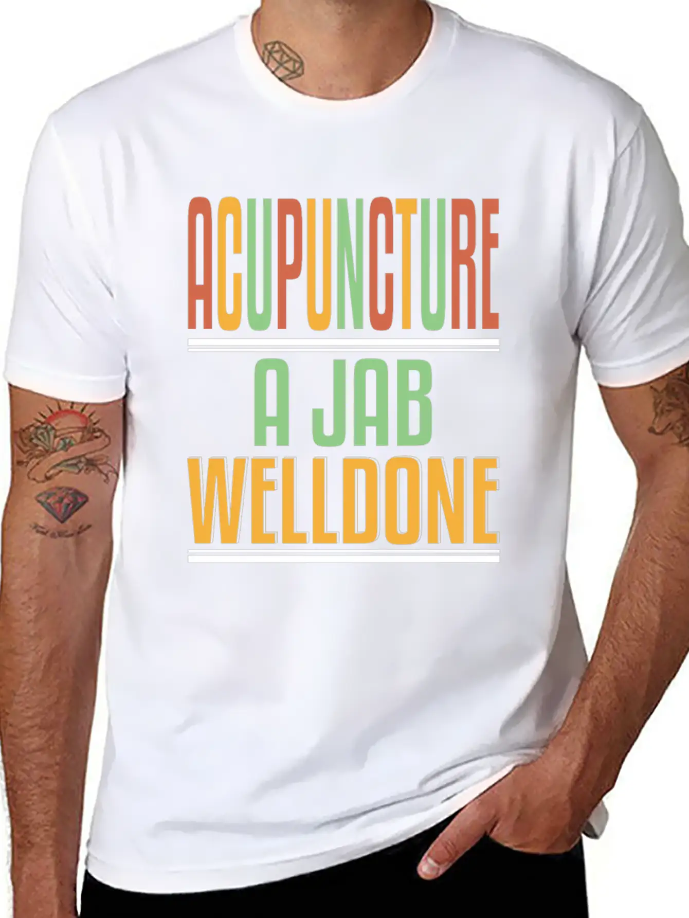 Acupuncture Jab Welldone Classic Fit Graphic Tee For Daily Comfort – Unisex Cotton Shirt