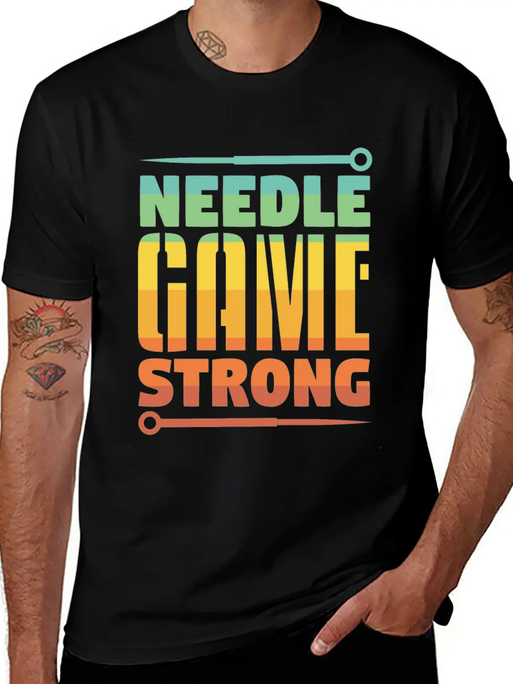 Acupuncture Needle Game Strong Comfortable Minimalist Graphic Tee – Summer Style Essential