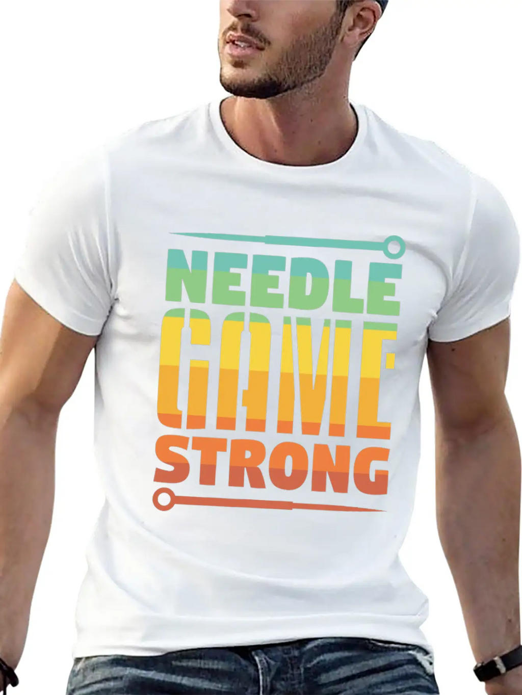 Acupuncture Needle Game Strong Comfortable Minimalist Graphic Tee – Summer Style Essential