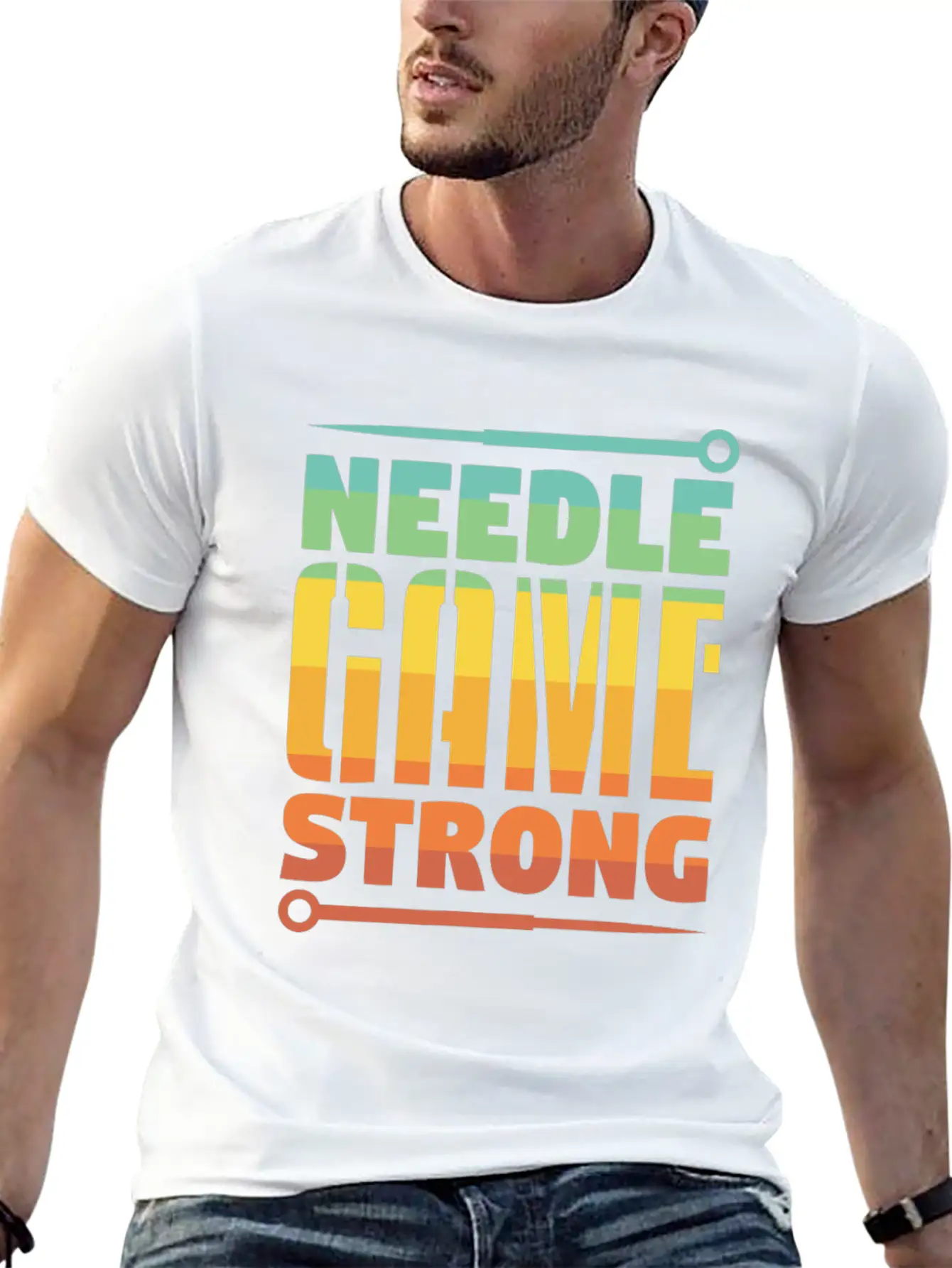 Acupuncture Needle Game Strong Comfortable Minimalist Graphic Tee – Summer Style Essential