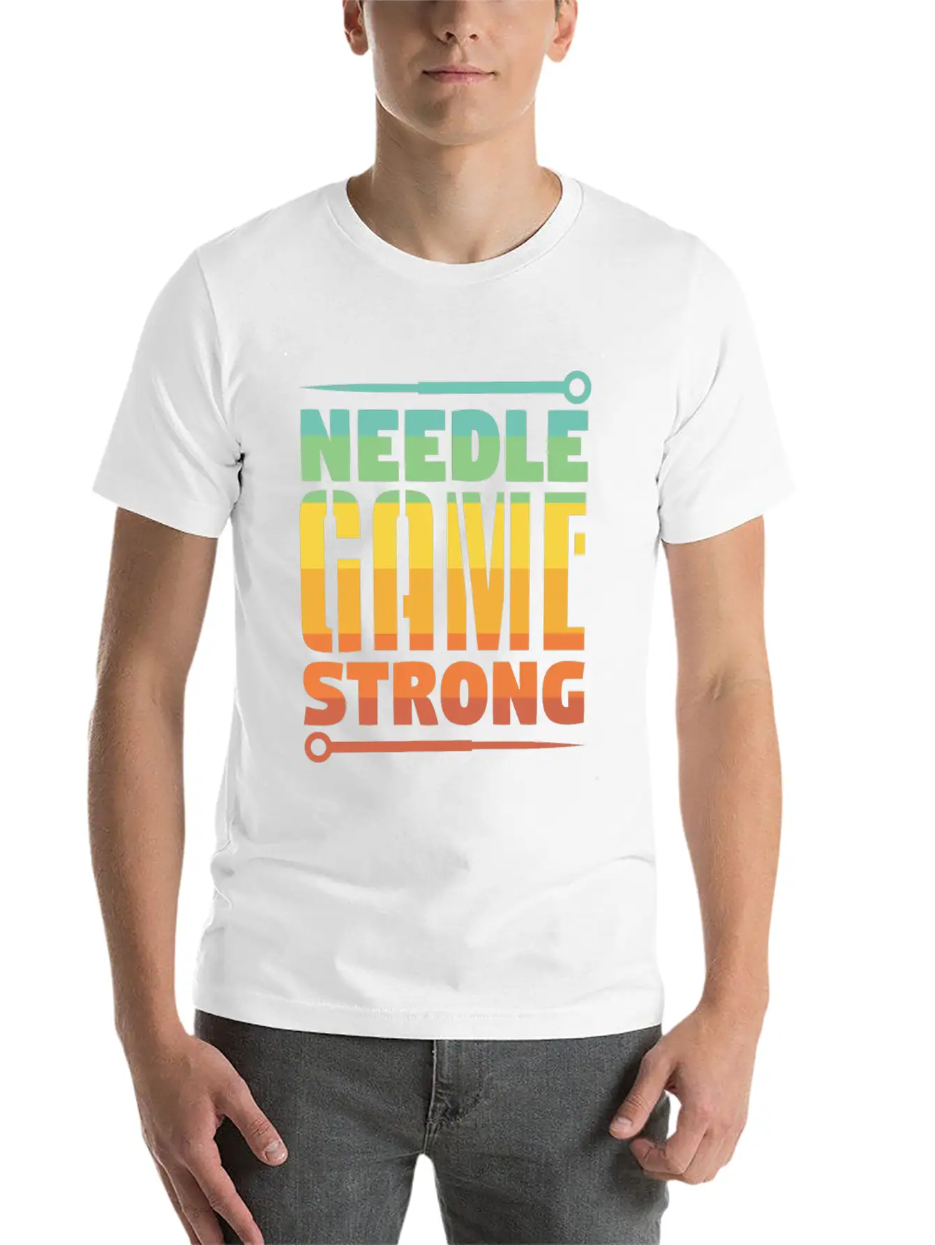 Acupuncture Needle Game Strong Comfortable Minimalist Graphic Tee – Summer Style Essential
