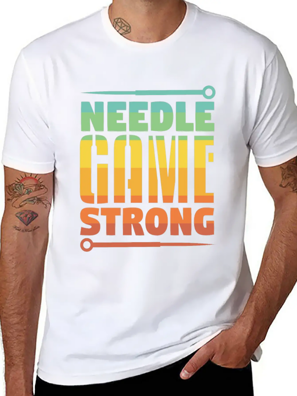 Acupuncture Needle Game Strong Comfortable Minimalist Graphic Tee – Summer Style Essential