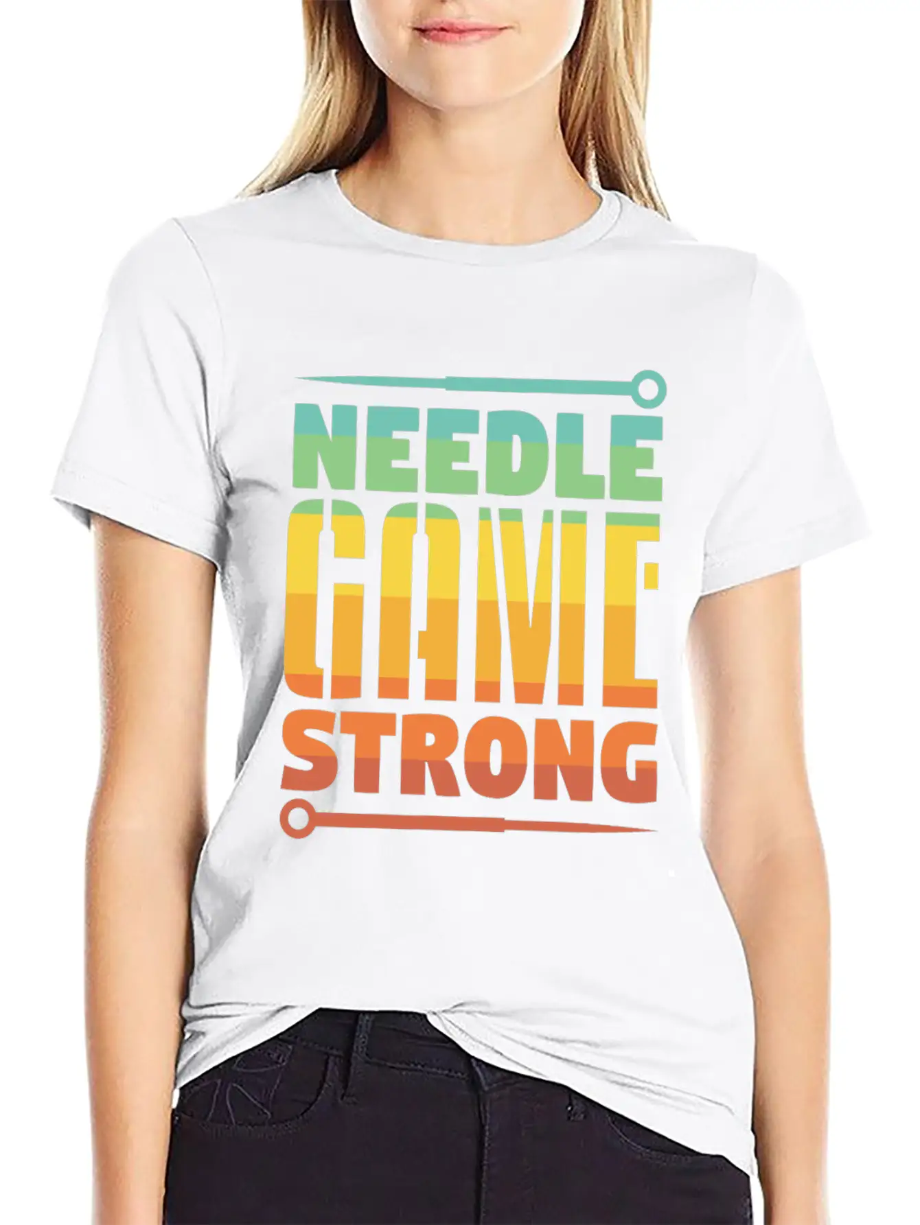 Acupuncture Needle Game Strong Comfortable Minimalist Graphic Tee – Summer Style Essential